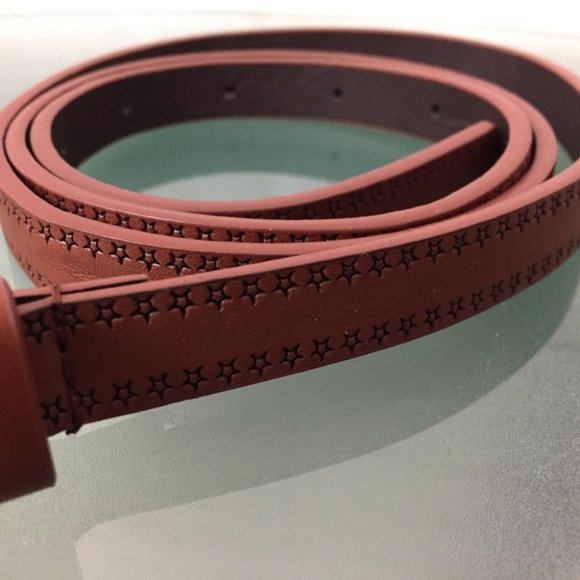 Super Skinny Brown Belt with Star Details main image 6